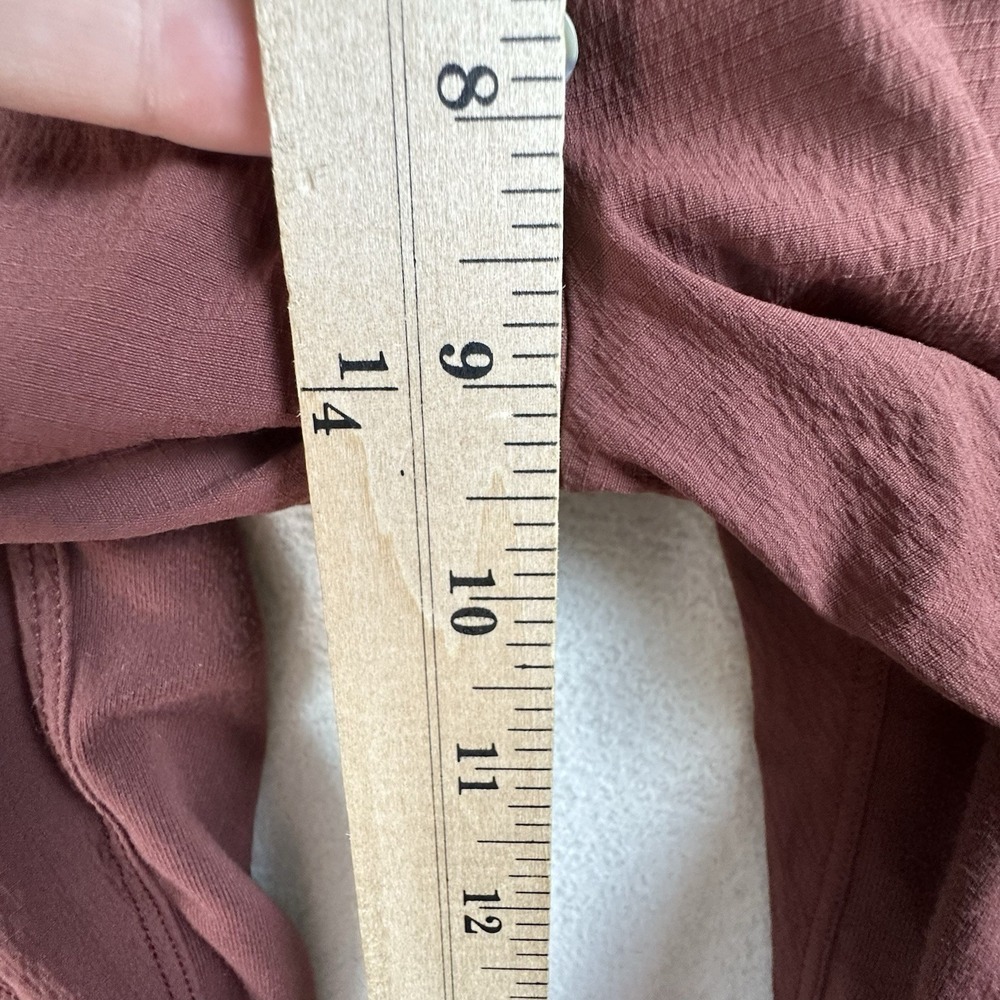 Athleta Pants Womens 6 Petite Red TREKKIE HYBRID Crop Tight Ripstop Gym Sports - Picture 3 of 13